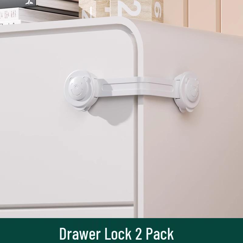 Child Safety Double-Opening Lock - Prevents Pinching for Drawers, Cabinets, Fridges, and Windows