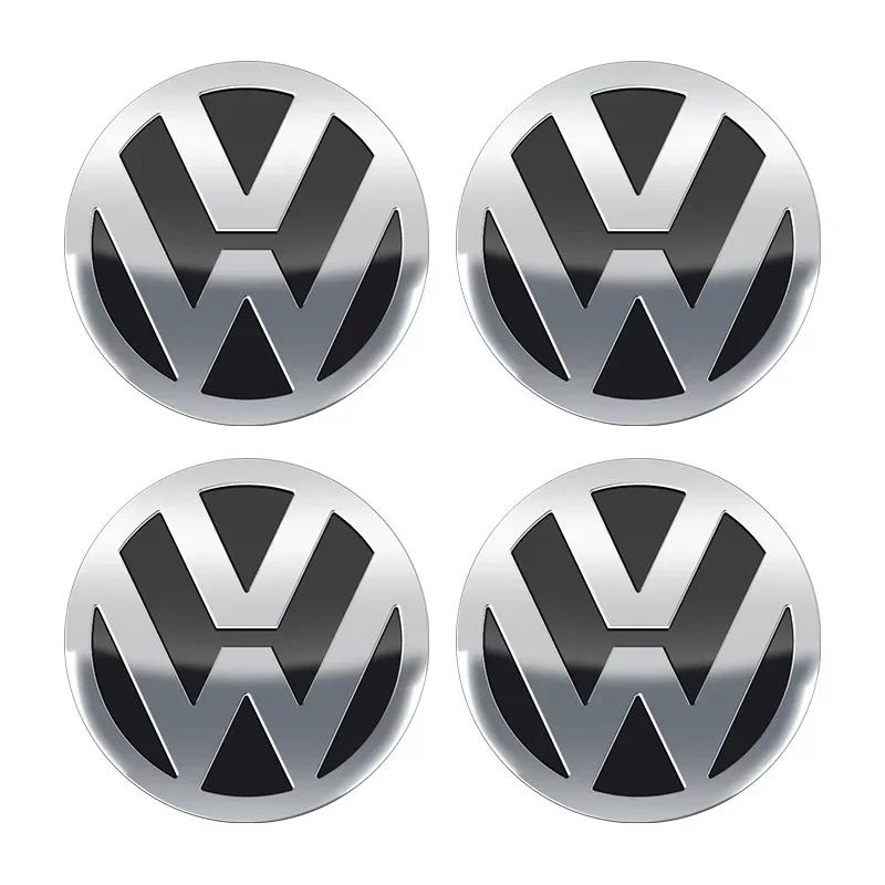 For VW Volkswagen Jetta MK5 Golf 4pcs 56mm 60mm 65mm 70mm 75mm Car Wheel Center Hub Cap Sticker For Volkswagen VW CC GTI Polo Go