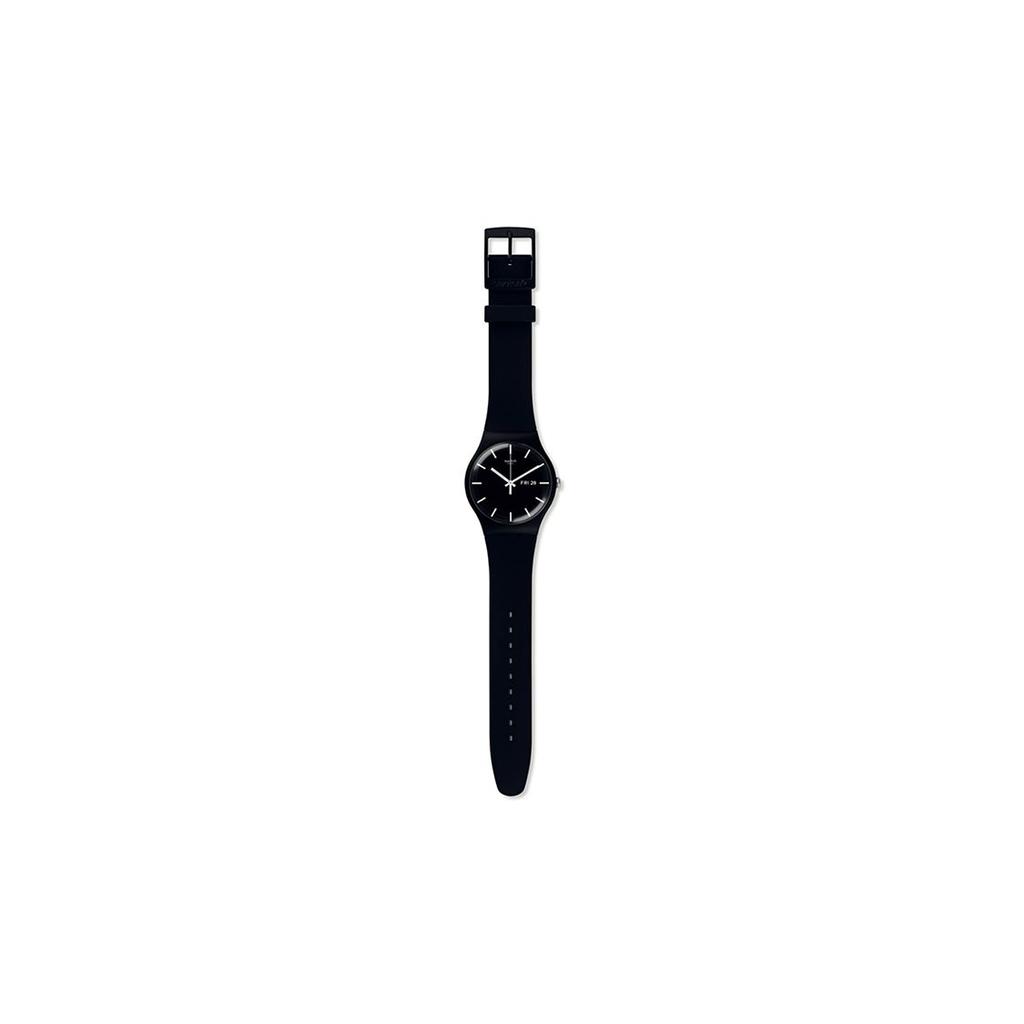 Swatch Кварцевые часы Светонакопители Чисто-черные Повседневные Спортивные Модные Часы Унисекс SO29B704
