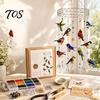 Decorative Hanging Ornaments for Home Graceful Bird Wind Chime, Stained Outdoor Sun Catcher Windchime, Colorful Yard Garden Chimes Decorations,