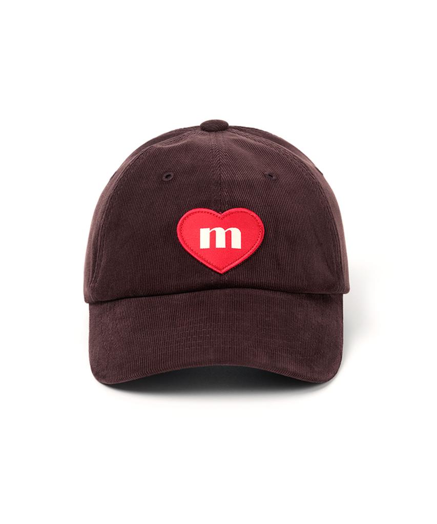 Кепка-восьмиклинка Makeuni из вельвета с сердцем, глубокая, коричневая