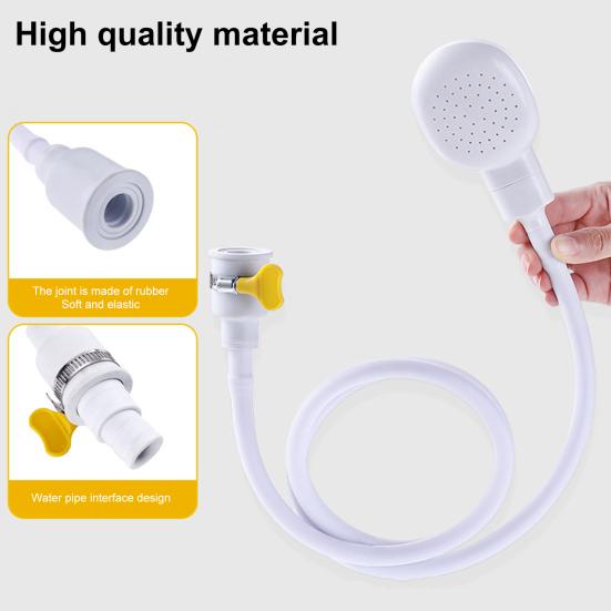Распылительный шланг Портативная насадка для душа Легкая регулируемая герметичность Брызгозащищенная ванна с одним краном