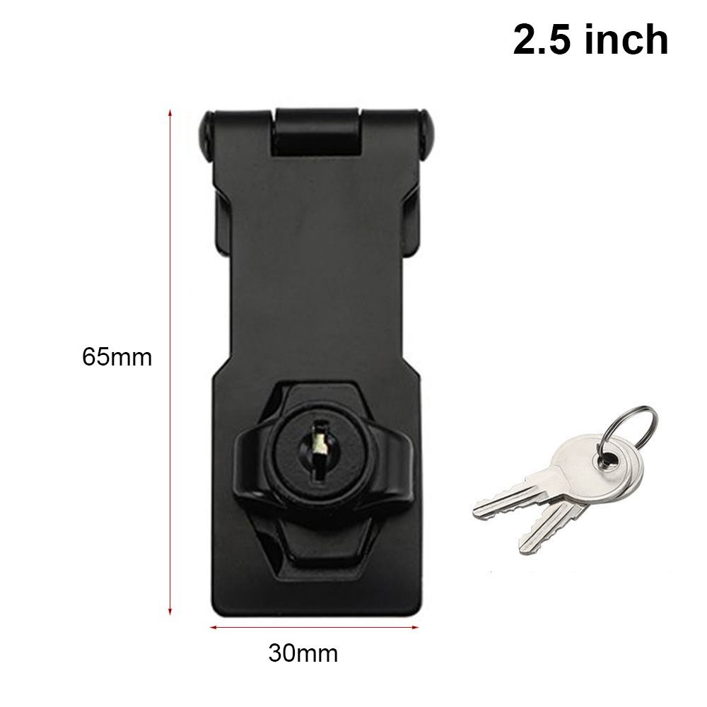 Home Security Punch-free Cupboard Burglarproof Drawer Keyed Hasp Lock Cabinet Door Lock