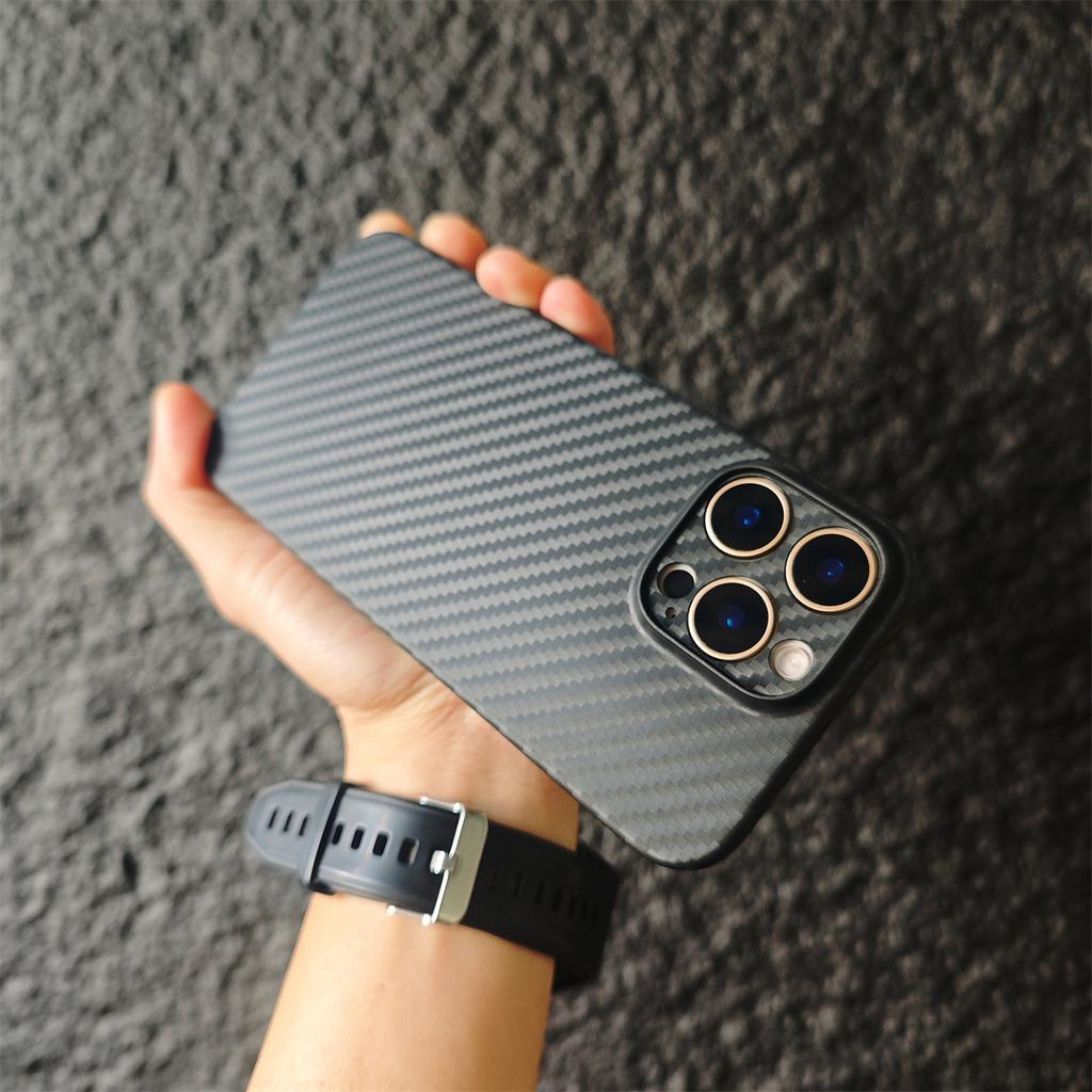 For IPhone17 Carbon Brazing Pattern Phone Case for Apple 16pro Protective Case 15promax Hard Outer 14 Ultra Thin