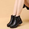 Fashion Winter Women Genuine Leather Ankle Boots Female Thick Plush Warm Snow Boots Mother Waterproof Non-slip Booties