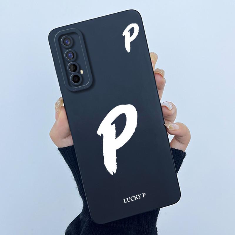 Для Realme 7 RMX2155 7 Pro RMX2170 Чехол Счастливой Начальной Буквой Мягкий Силиконовый Матовый Чехол для Телефона для Realme7 RMX2151 корпус