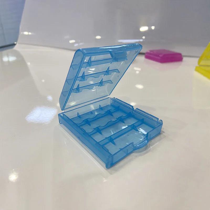 5 шт. Прозрачный пластиковый бокс для хранения батареек, подходит для батареек AA/AAA, энергосберегающий контейнер для батареек, держатель