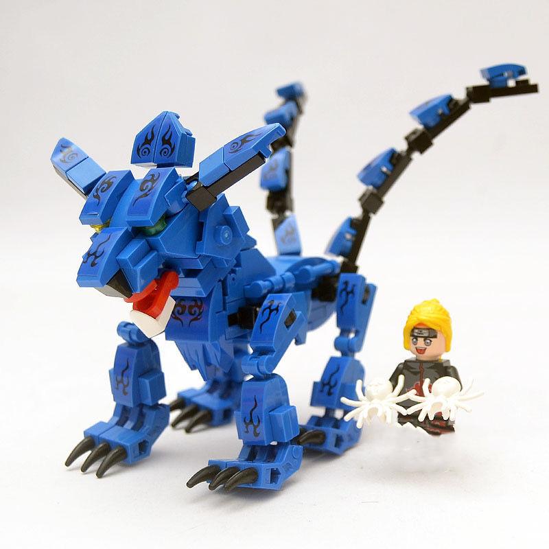 Anime Naruto Classic Cartoon Ninja Kurama Kyuubi Nine Tailed Fox Building Blocks Bricks Sets Movie Dolls Kids Toys Children Gift