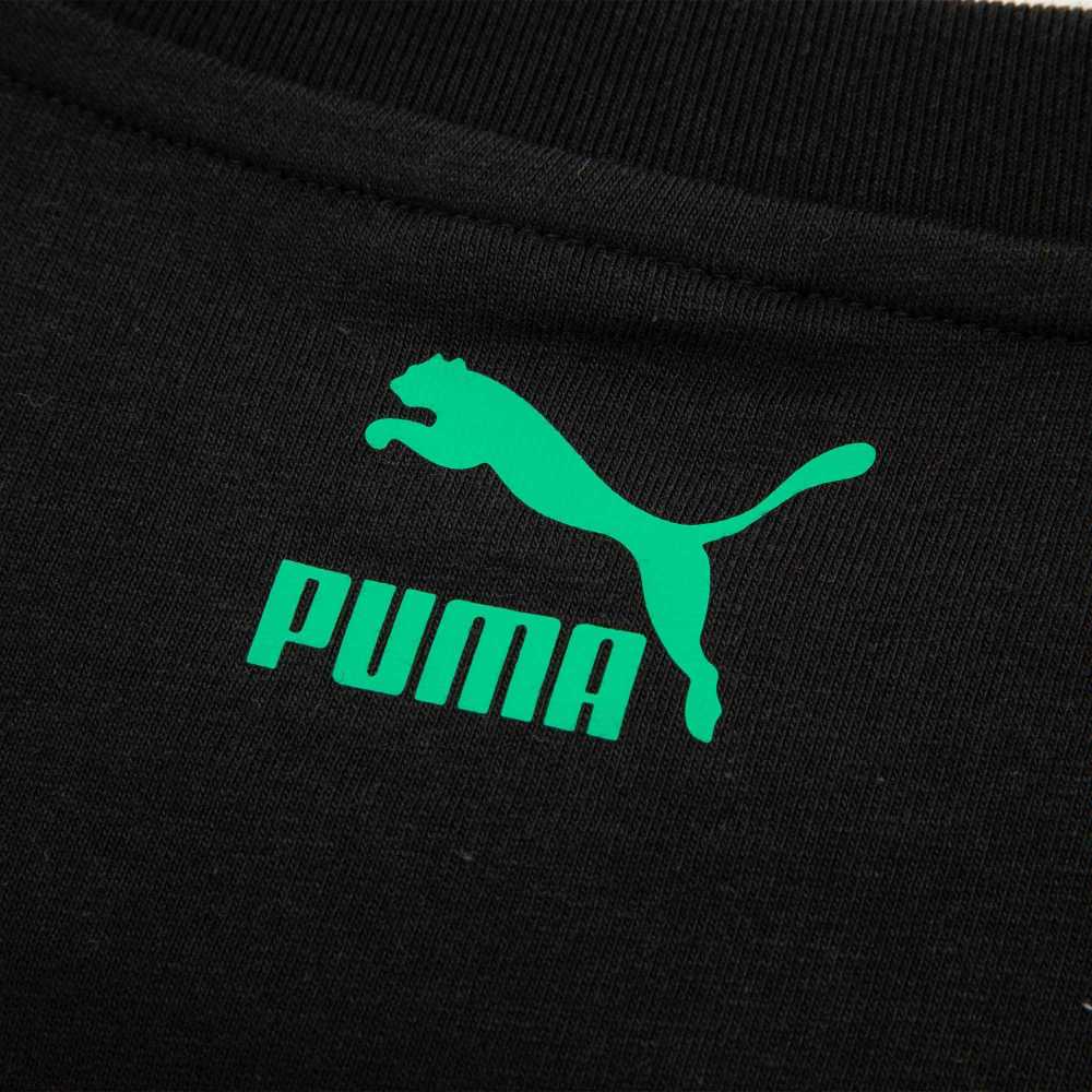 Puma Футболка Classics Dance Crew Logo Print Vintage Solid Color с круглым вырезом Футболка унисекс черная 627172-01