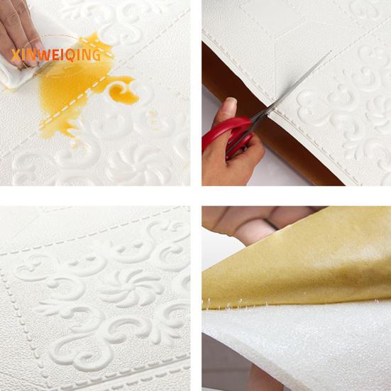 3D декоративная панель для настенной плитки, текстурированная самоклеящаяся пенопластовая наклейка на стену, кухонный фартук для ванной комнаты