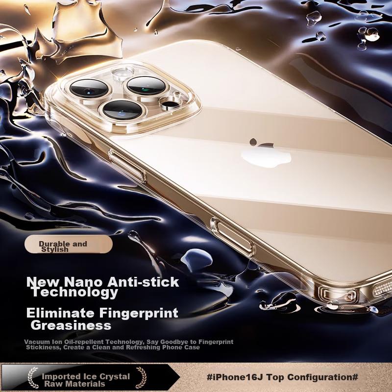 Yellowing Package ReturnIPhone 16 Pro Max Case, IPhone 16 Pro Max Full Lens Protection, Ultra-Thin, Fully Transparent, Shockproof Silicone Hard