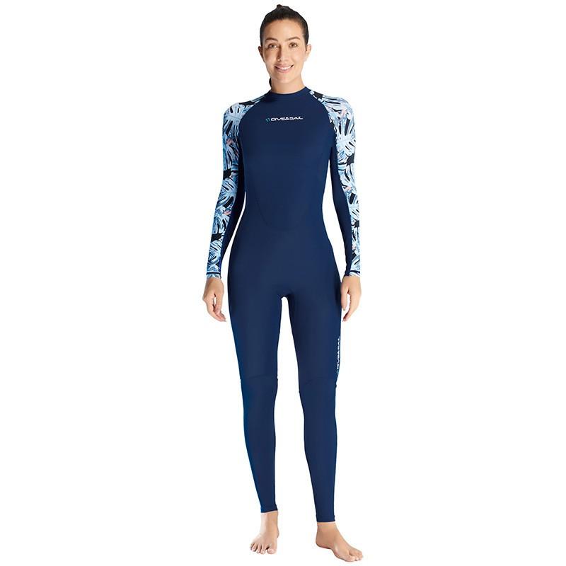 Diving Wetsuit Long Sleeve One Piece Swimsuit Snorkeling Surfing UV Protection Quick Dry