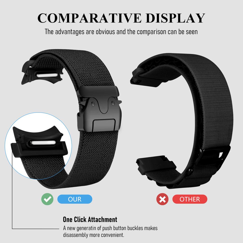 Парашютный ремешок для Samsung Galaxy Watch 7/FE/5 Pro/6/4/5 40мм 44мм 45мм correa Без зазоров Браслет Watch6 4 Classic 43мм 47мм band