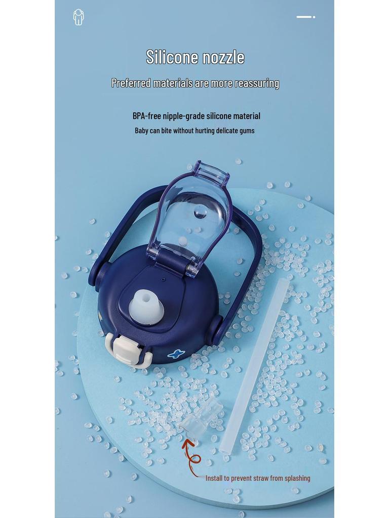 Изолированная бутылка для воды «Астронавт» для детей - Нержавеющая сталь 316, Большая вместимость с соломинкой