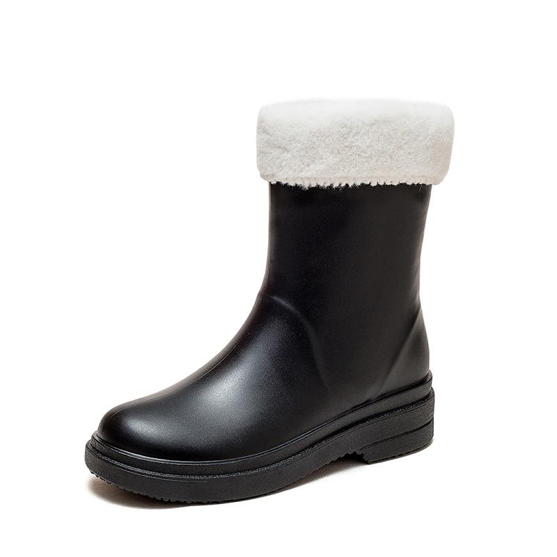 Новые резиновые сапоги женские модные резиновые сапоги средней высоты женские корейская версия трендовой рабочей обуви для взрослых женские нескользящие