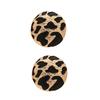 Leopard Print Round Earrings Alloy Sensitive Skin Friendly Earrings Jewelry Gift for Women Girls Dainty Accessories