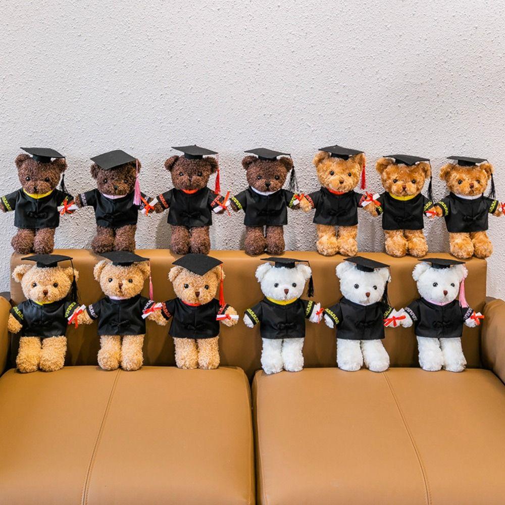 30cm Cute Stuffed Animal Doll Soft Graduation Gift Creative Doctor Bear Plush Toy Graduation