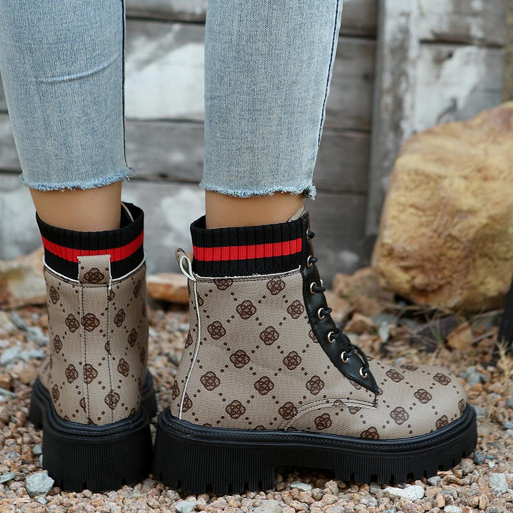 Осень и зима новая женская обувь Мартин модные высокие кожаные ботинки с большим носком британский стиль тренд кожаные ботинки персонализированные короткие ботинки