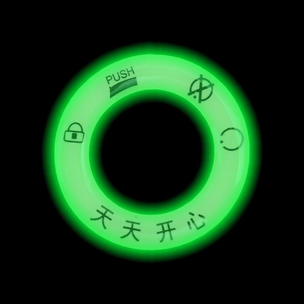 Luminous Car Ignition Key Ring Stickers Night Glowing Decoration Sticker Car Motorcycle 3D Sticker Decals Key Fluorescent Circle