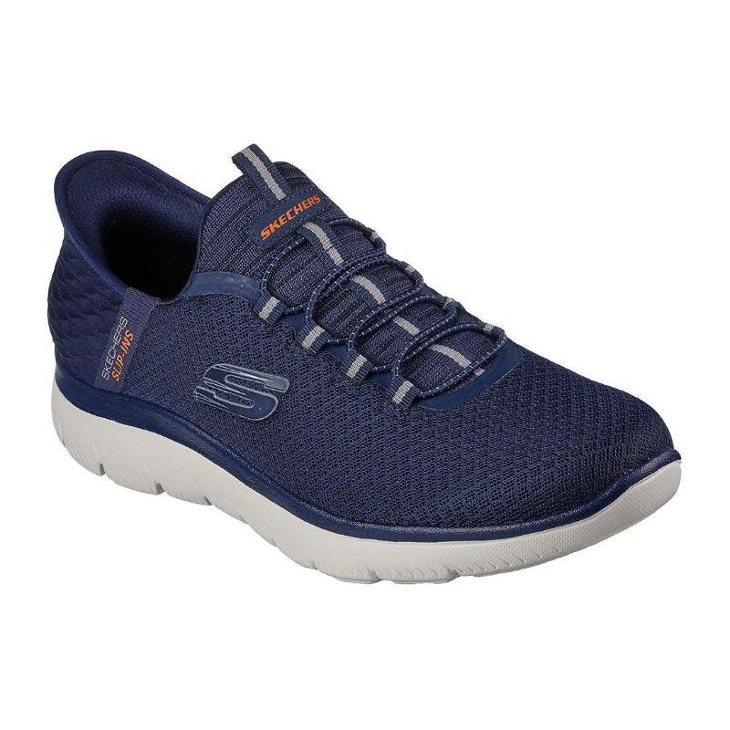 Skechers Summits Sport Слипоны Мужские Темно-синие Низкие Повседневная Обувь Комфорт Мягкая Подошва 232457-NVY