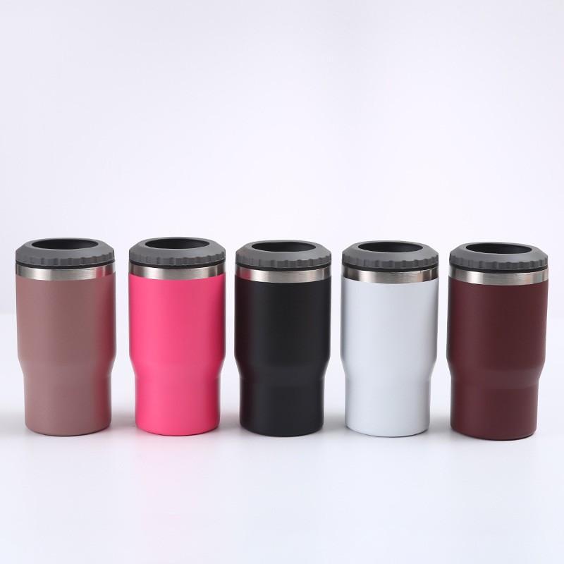 14oz Stainless Steel Travel Tumbler With Double Lid Insulated Beer Cup Car Office Outdoor Use