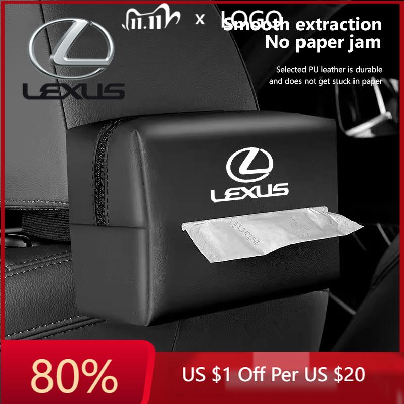 2026 Hot Interior Stickers Car Tissue Organizer Bag Paper Towel Storage Box Accessories For Lexus LS LC RZ IS350 ES300 GS350 CT2