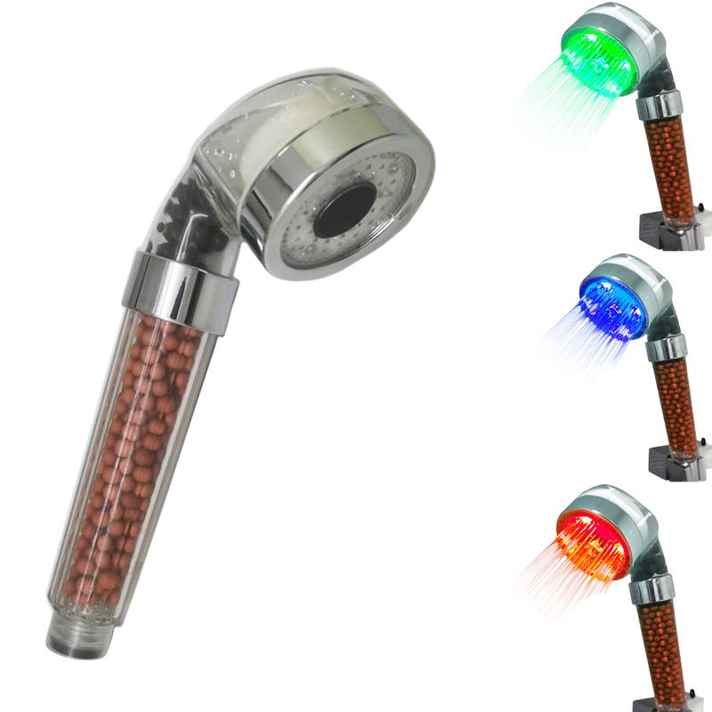 MDNG LED Digital Temperature Display Negative Ion Shower Head