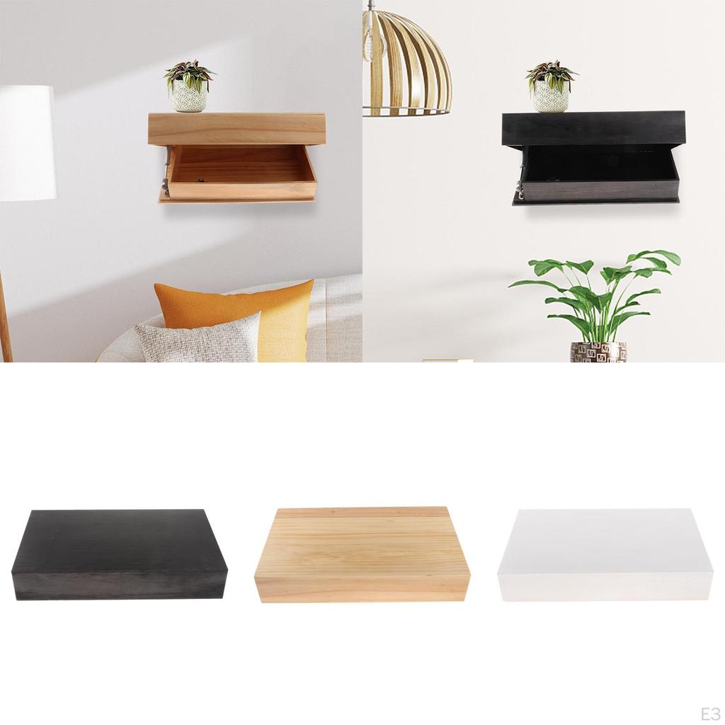 Компактная подвесная полка с выдвижным ящиком для небольших гостиных и ванных комнат