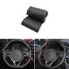 Для Kia Sportage KX5 2016-K5 Optima 2016 2017 2018 автомобильный чехол на руль черный из перфорированной кожи внутри