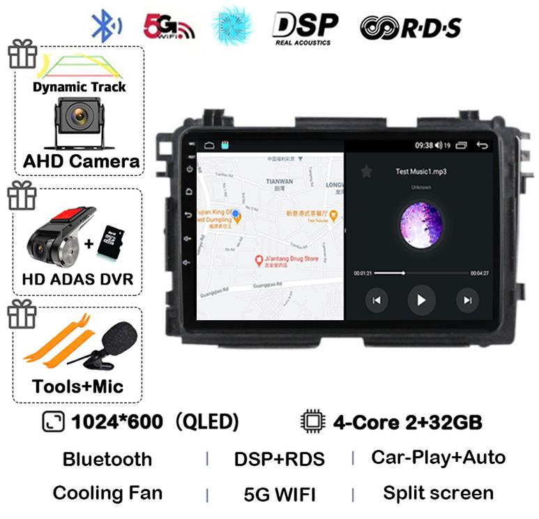Android 14 Carplay Auto Car Radio For Honda HR-V HRV XRV Vezel 2013 - 2019 2Din GPS Multimedia Video Player Stereo 360 Camera 4G