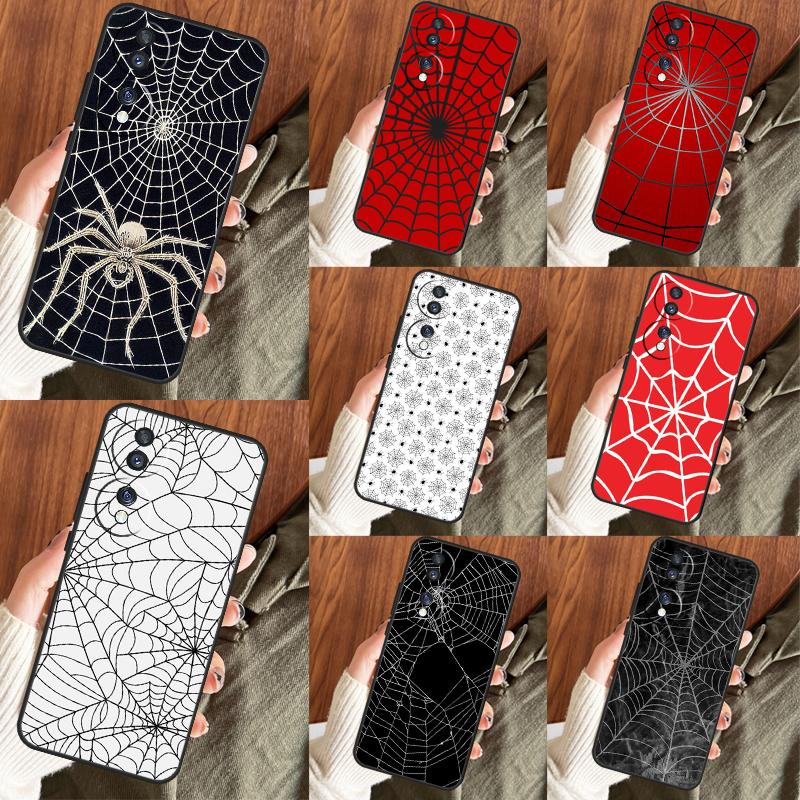 Чехол-маска с паутиной для Huawei Honor X8 X9a 50 70 Magic5 P40 P30 P20 Lite P50 Pro Nova 5T P Smart Z Cover