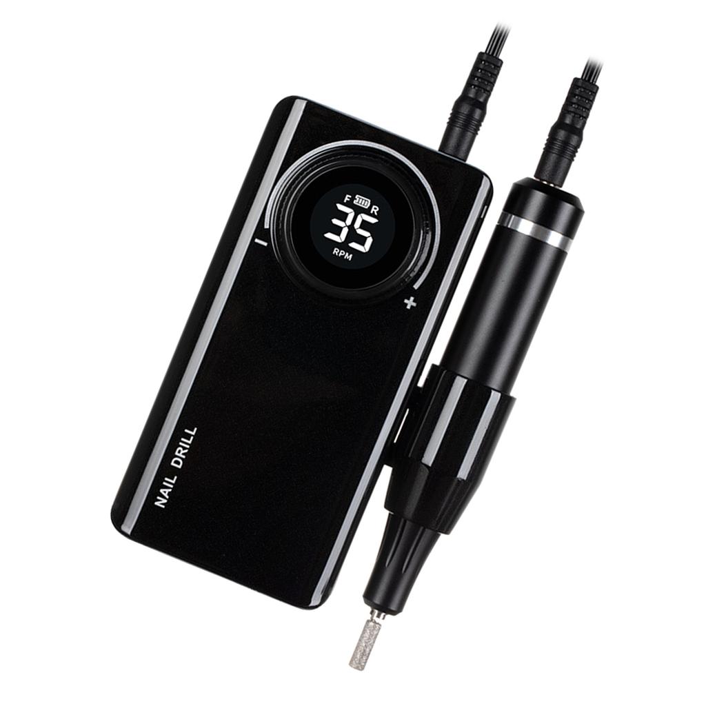 Профессиональная электрическая машинка для маникюра и педикюра 0-35000 об/мин для акриловых ногтей с 6 насадками для домашнего использования