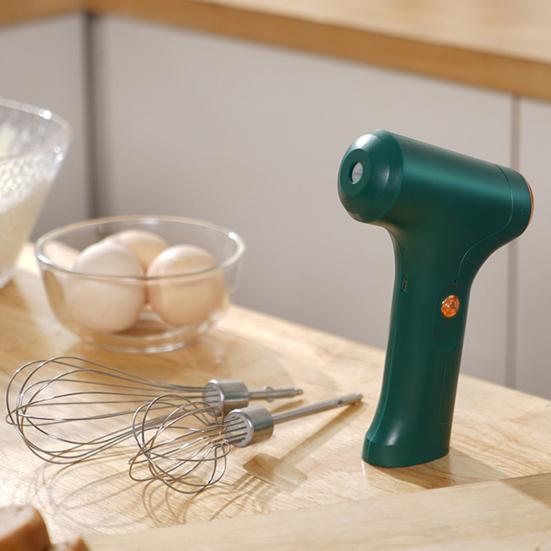 Беспроводной электрический венчик для взбивания яиц с двойной миксерной головкой, 3 скорости, портативный ручной венчик для торта, хлеба, десертов, ручной миксер