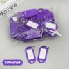 50Pcs Colorful Keychain Key Tag Label ID Name Room Address TEL Number Marker Key Tag Baggage Tag With Split Ring