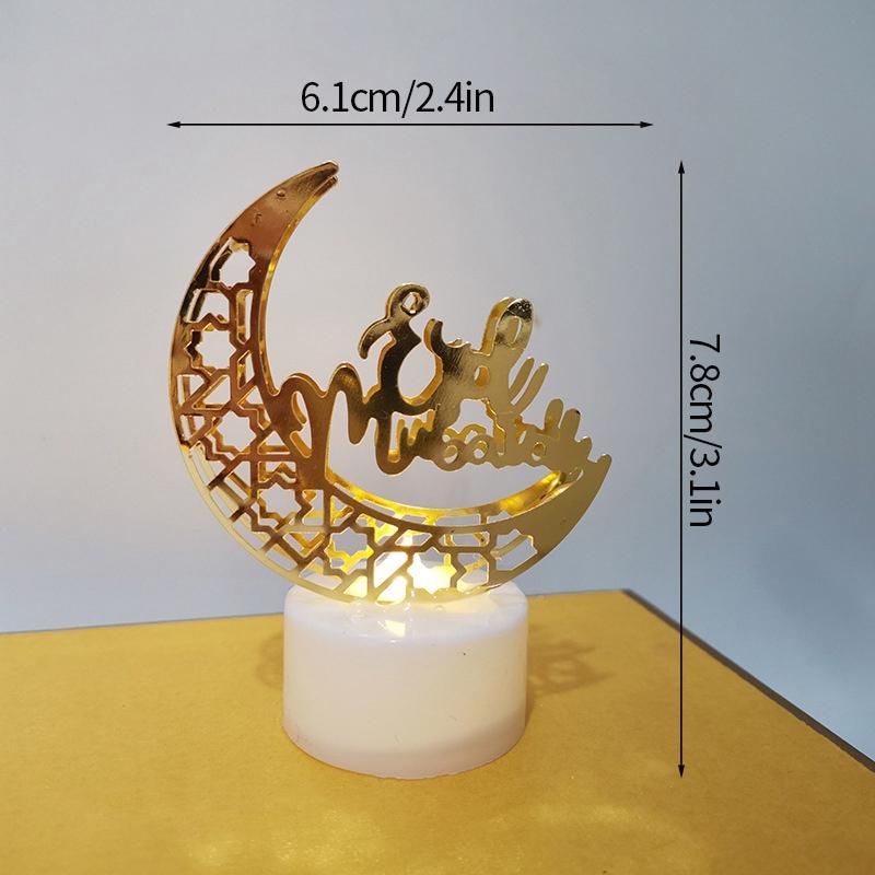 Ид Рамадан свеча светодиодный ночник Ид мусульманская вечеринка Декор аксессуары мусульманский фестиваль вечеринка декор Луна лампа Рамадан Декор