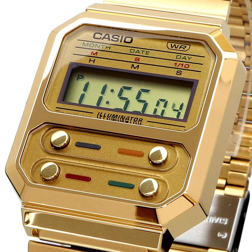 Casio Unisex Digital Gold Quartz Watch A100WEG-9A - Men's & Women's Cheap Casio [Parallel Import]