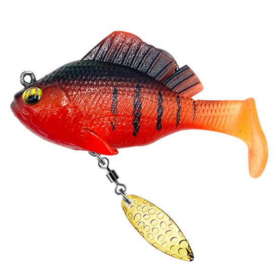 6 см/10 г/14 г весло хвост рыболовная приманка с крючком спиннер 3D глаза Swimbait искусственная мягкая приманка пресноводный соленый окунь форель аксессуары для рыбалки