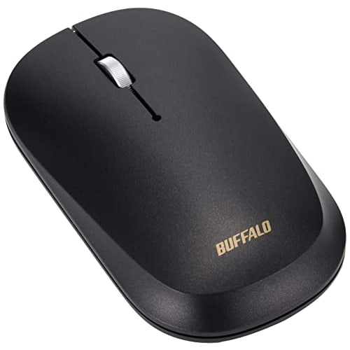 Беспроводная мобильная мышь Buffalo Bluetooth FLEXUS Тонкая и легкая 3 кнопки Беспроводная Тихая BlueLED Соответствует военному стандарту Переключение DPI (600/1200) Оборудован
