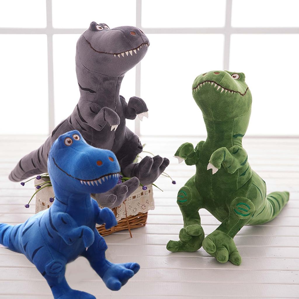 MIMIA 40cm T-Rex Plush Dinosaur, Perfect Gift for Kids, Birthday Gift, Fluffy T-Rex Body Pillow (Gray)