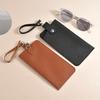 Luxury Women'S Eyeglass Case Leather Soft Holder Pocket Cases Slim Travel Pouch For Sunglasses Eyeglasses Eyewear With Lanyard