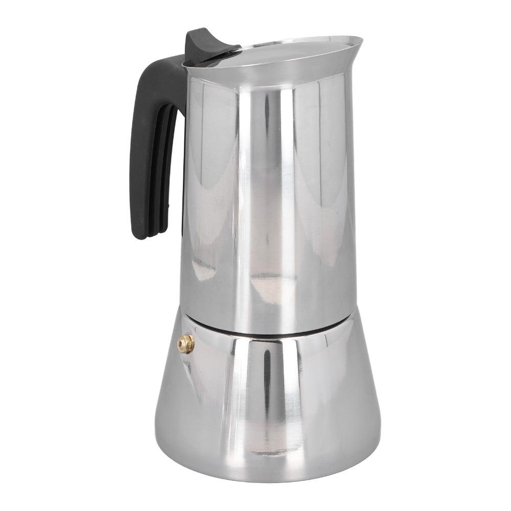 Large Capacity Moka Pot Silver Stovetop Espresso Maker Stovetop Coffee Making Pot  Coffee Making