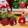 Yousheng Christmas Candy Box with Handle Mini Iron Tote Snowman Santa Snack Holder Christmas Party Favors Holiday Sweet Storage Container
