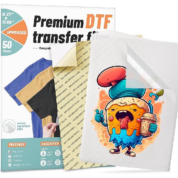 Пленка для DTF-переноса KASYU, 50 листов 8.5"*11" Бумага DTF с Smart Printing Pad для всех сублимационных и DTF-принтеров, Пленка DTF для сублимационного хака, Обновленная