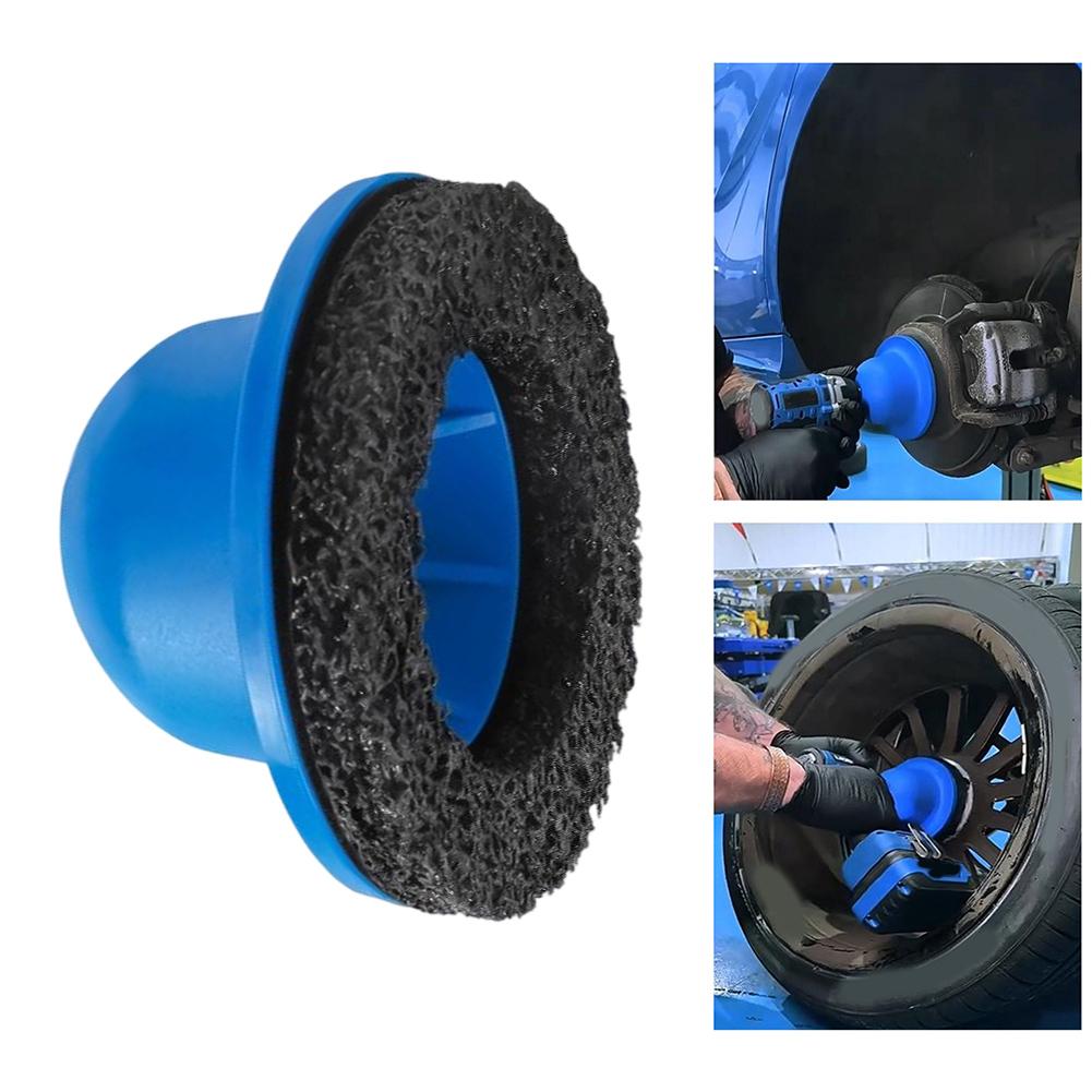 150mm Wheel Hub Grinder Cleaning Brush Tool With Grinding Cup For Car Rim Polishing And Rust Removal ABS Black Blue