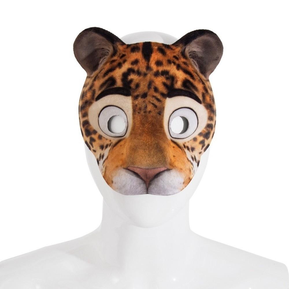 EVA Animal Mask Leopard Tiger Plush Mask Cute Halloween Mask  Costume Props