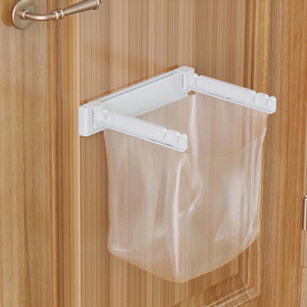 Trash Bag Holder Stand Waste Pouch Holder Wall Mounted Folding Heavy Duty Trash Bag Rack For Garage RV Bathroom Under Sink Door