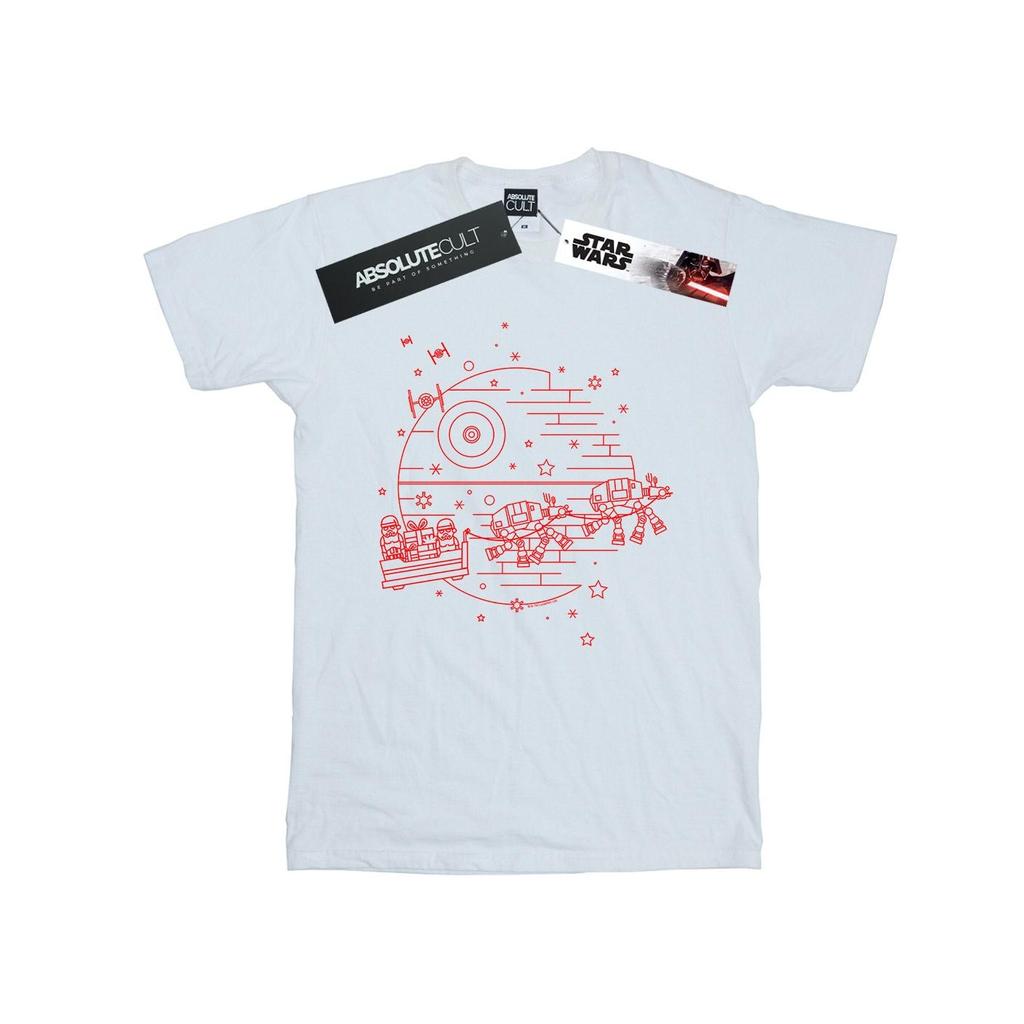 Star Wars Womens/Ladies Death Star Sleigh Cotton Boyfriend T-Shirt