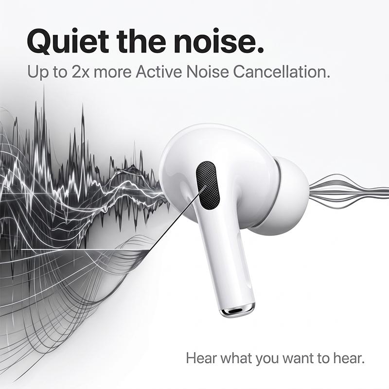 Air Pro High-Fidelity Bluetooth Earphones Acoustic Optimized Design Pressure Vents Deep Bass Wireless Earbuds