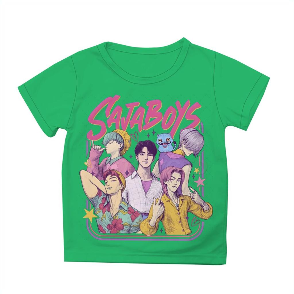 Children's cartoon pattern T-shirt, short sleeved T-shirt, KPOP animated T-shirt, gift, children's clothing