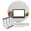 Storage Rack Office Electric Wire Black Serving Tray Under Desk Organizer Iron Cable Management Supply Shelf